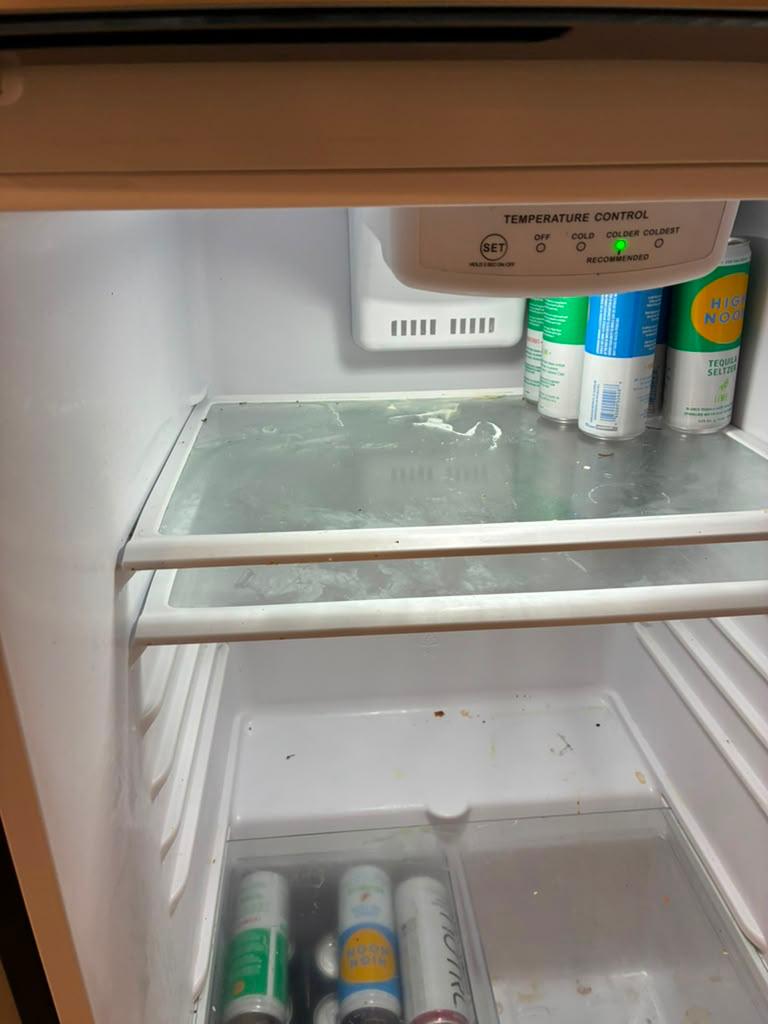 Fridge shelves & drawers — Before